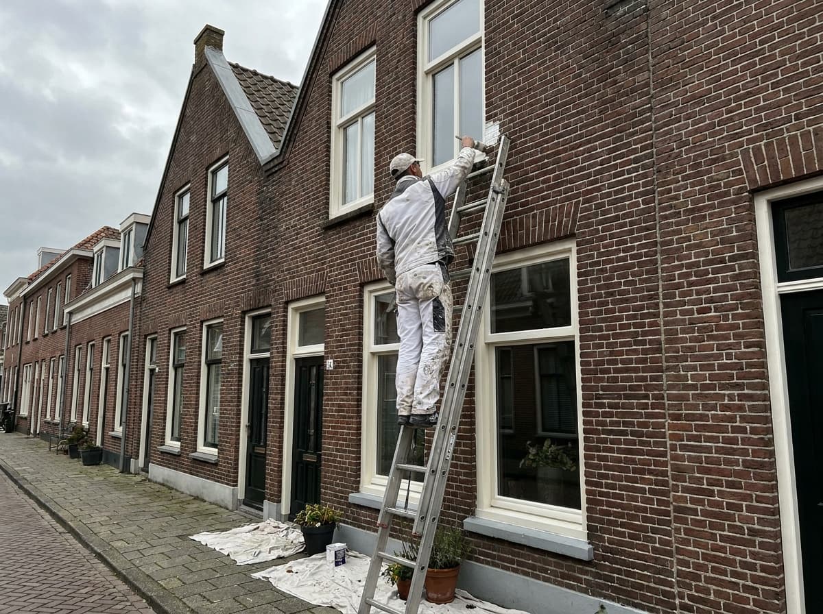 Rijwoning aan de Hoofdstraat — Buitenschilderwerk & kozijnen in Veghel